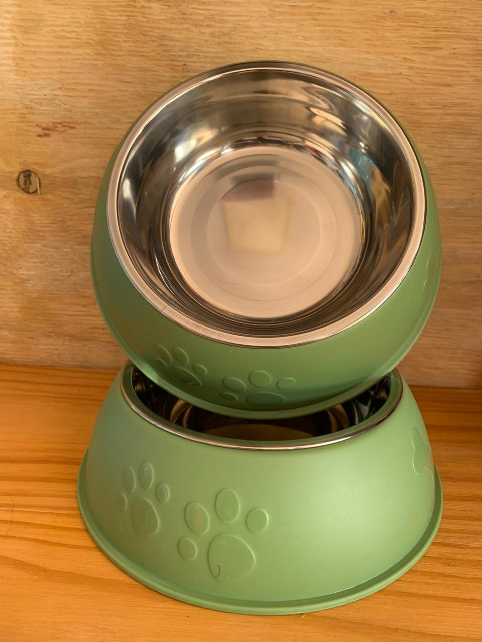 comedouro 400 ml plas/inox